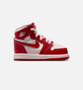 Air Jordan 1 Retro High OG "Nails And Grails" Infant/Toddler Shoe – University Red/Metallic Silver