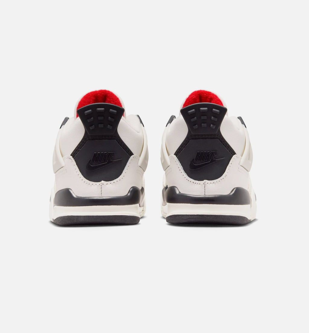 Air Jordan 4 Retro Flight Club Baby & Toddler Sneakers - Sail / Black / University Red