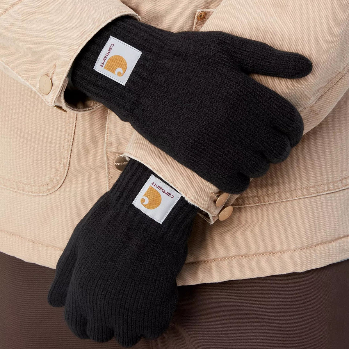 Carhartt WIP Watch Gloves: Black