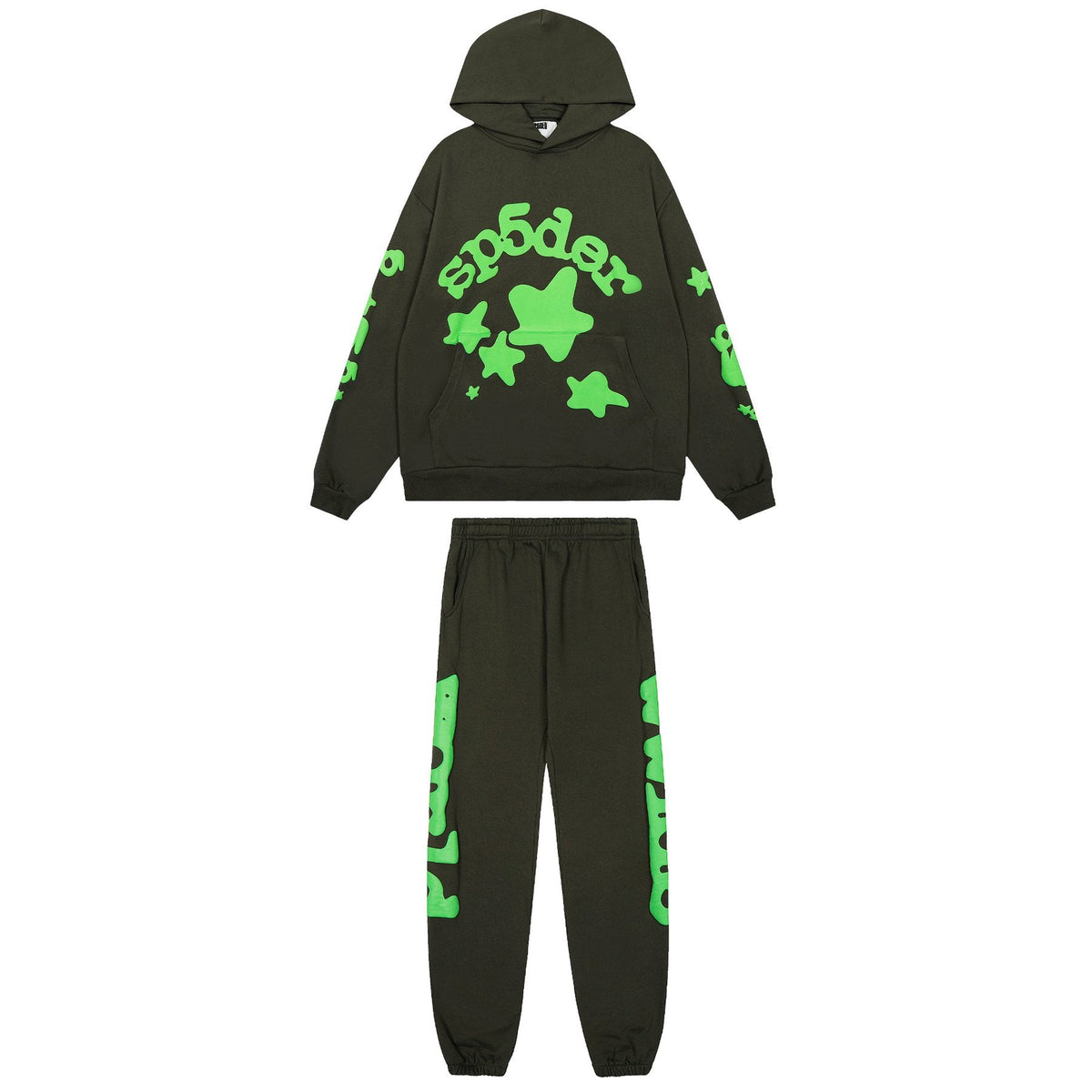 Sp5der Graphic Hoodie & Jogger Matching Set