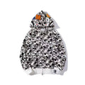 BAPE Shark Full Zip Hoodie White Camo Edition